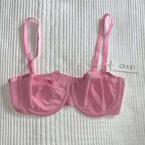 CUUP Mesh Balconette Bra in Rose